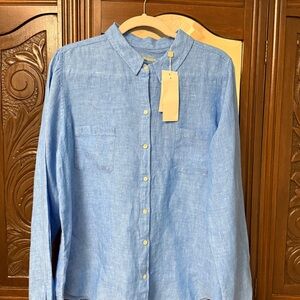 Lilly Pulitzer Women’s Sky Blue Linen Shirt